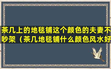 茶几上的地毯铺这个颜色的夫妻不吵架（茶几地毯铺什么颜色风水好）