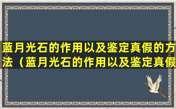 蓝月光石的作用以及鉴定真假的方法（蓝月光石的作用以及鉴定真假的方法是什么）