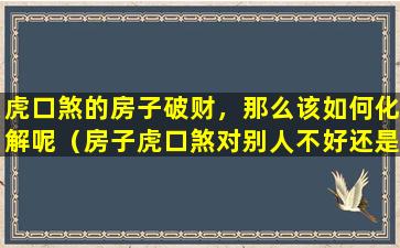 虎口煞的房子破财，那么该如何化解呢（房子虎口煞对别人不好还是对自己家不好）