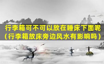 行李箱可不可以放在睡床下面呢（行李箱放床旁边风水有影响吗）