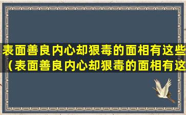 表面善良内心却狠毒的面相有这些（表面善良内心却狠毒的面相有这些特征）