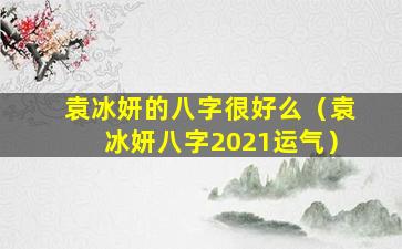 袁冰妍的八字很好么（袁冰妍八字2021运气）