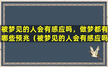 被梦见的人会有感应吗，做梦都有哪些预兆（被梦见的人会有感应吗,做梦都有哪些预兆呢）