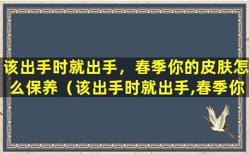 该出手时就出手，春季你的皮肤怎么保养（该出手时就出手,春季你的皮肤怎么保养）