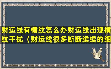 财运线有横纹怎么办财运线出现横纹干扰（财运线很多断断续续的细纹）