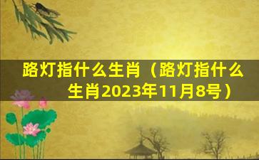 路灯指什么生肖（路灯指什么生肖2023年11月8号）