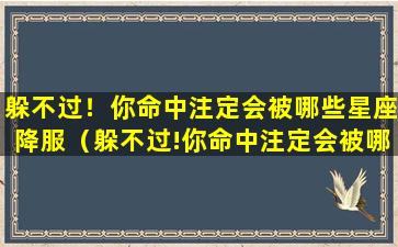 躲不过！你命中注定会被哪些星座降服（躲不过!你命中注定会被哪些星座降服了）