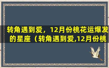 转角遇到爱，12月份桃花运爆发的星座（转角遇到爱,12月份桃花运爆发的星座）