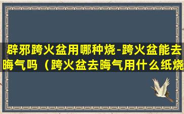 辟邪跨火盆用哪种烧-跨火盆能去晦气吗（跨火盆去晦气用什么纸烧火）