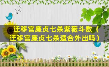 迁移宫廉贞七杀紫薇斗数（迁移宫廉贞七杀适合外出吗）