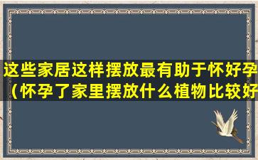 这些家居这样摆放最有助于怀好孕（怀孕了家里摆放什么植物比较好）