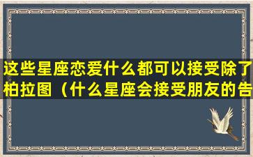 这些星座恋爱什么都可以接受除了柏拉图（什么星座会接受朋友的告白）