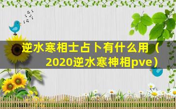 逆水寒相士占卜有什么用（2020逆水寒神相pve）