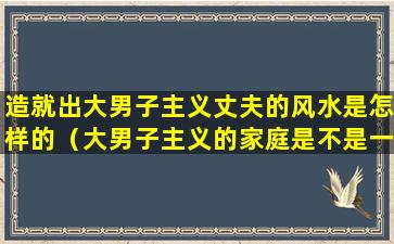 造就出大男子主义丈夫的风水是怎样的（大男子主义的家庭是不是一般婚姻都不幸）