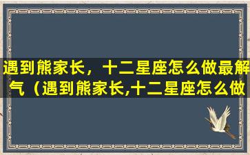 遇到熊家长，十二星座怎么做最解气（遇到熊家长,十二星座怎么做最解气）