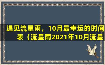 遇见流星雨，10月最幸运的时间表（流星雨2021年10月流星雨时间地点）