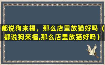 都说狗来福，那么店里放猫好吗（都说狗来福,那么店里放猫好吗）