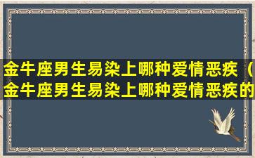 金牛座男生易染上哪种爱情恶疾（金牛座男生易染上哪种爱情恶疾的女人）