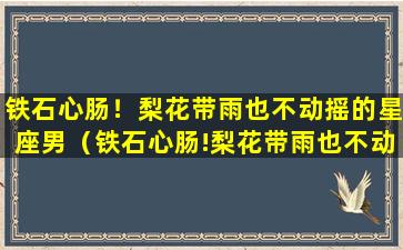 铁石心肠！梨花带雨也不动摇的星座男（铁石心肠!梨花带雨也不动摇的星座男）