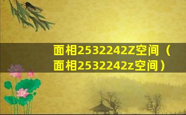 面相2532242Z空间（面相2532242z空间）