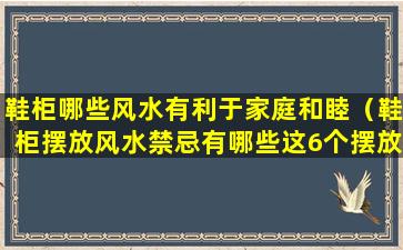 鞋柜哪些风水有利于家庭和睦（鞋柜摆放风水禁忌有哪些这6个摆放风水禁忌需知道）