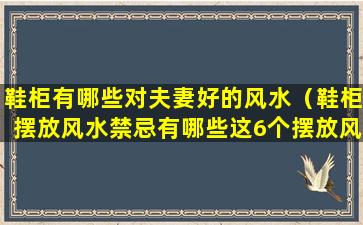 鞋柜有哪些对夫妻好的风水（鞋柜摆放风水禁忌有哪些这6个摆放风水禁忌需知道）