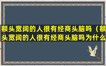 额头宽阔的人很有经商头脑吗（额头宽阔的人很有经商头脑吗为什么）