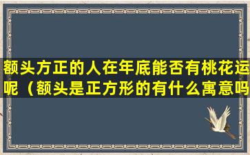 额头方正的人在年底能否有桃花运呢（额头是正方形的有什么寓意吗）