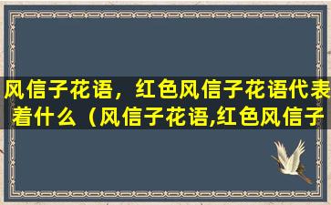 风信子花语，红色风信子花语代表着什么（风信子花语,红色风信子花语代表着什么）