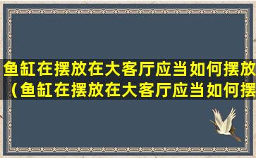 鱼缸在摆放在大客厅应当如何摆放（鱼缸在摆放在大客厅应当如何摆放才好）