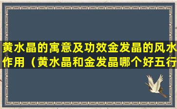 黄水晶的寓意及功效金发晶的风水作用（黄水晶和金发晶哪个好五行缺土）