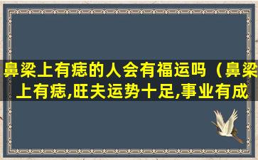 鼻梁上有痣的人会有福运吗（鼻梁上有痣,旺夫运势十足,事业有成）