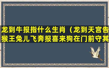 龙到牛报指什么生肖（龙到天宫告猴王兔儿飞奔报喜来狗在门前守其是什么生肖）